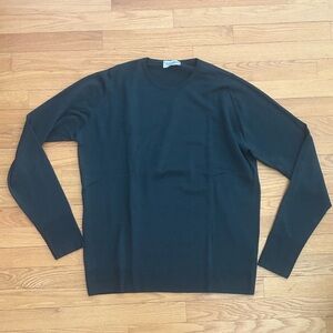 John Smedley Merino Wool sweater men’s large Crewneck pullover made in England
